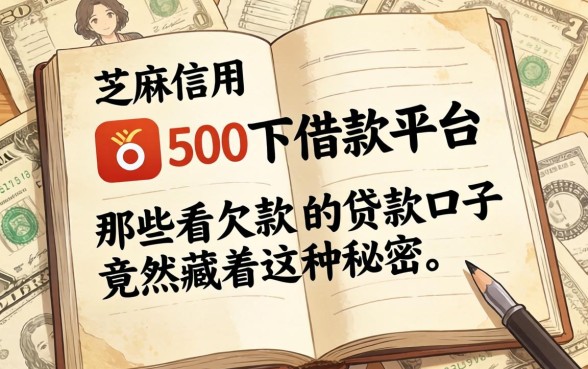 我翻遍了芝麻信用500以下借款平台，发现那些不看欠款的贷款口子竟然藏着这种秘密
