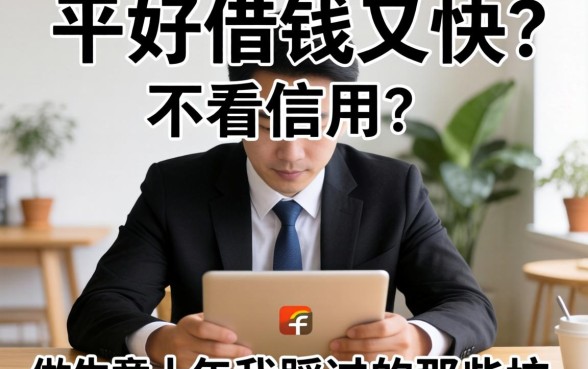 什么平台好借钱又快又不看信用？做生意十年我踩过的那些坑