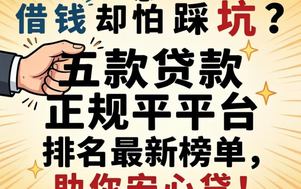 手头紧想借钱却怕踩坑？五款贷款正规平台排名最新榜单，助你安心贷！