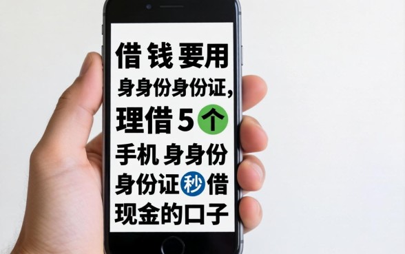 手机借钱要用身份证，理出5个手机身份证秒借现金的口子