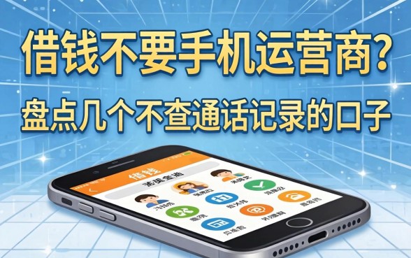 哪里借钱不要手机运营商？盘点几个不查通话记录的口子