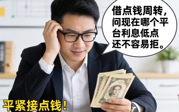 手头紧想借点钱周转，请问现在哪个平台利息低点还不容易拒？