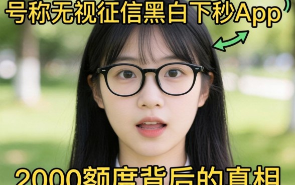 我试了那些号称无视征信黑白秒下的app,2000额度背后的真相有点意外