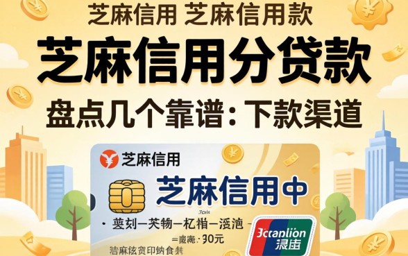 看芝麻信用分贷款的:盘点几个靠谱的下款渠道