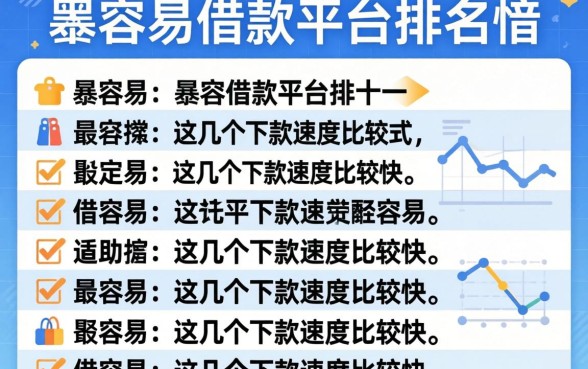 盘点最容易的借款平台排名前十，这几个下款速度比较快