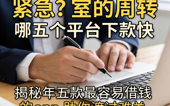 手头紧急需周转？哪五个平台下款快？揭秘2026年五款最容易借钱的app助你渡过难关