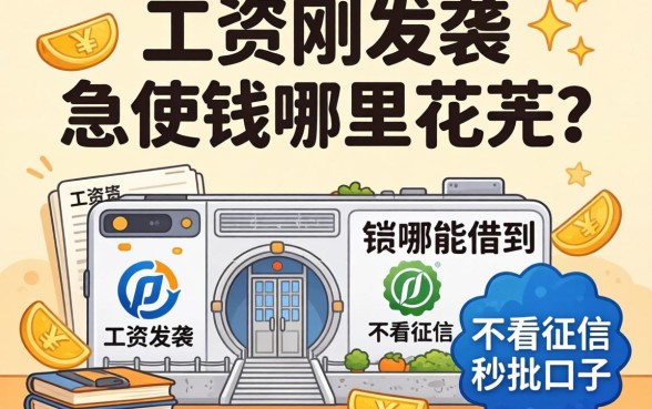 工资刚发就花光？急用钱哪里能借到不看征信的秒批口子？