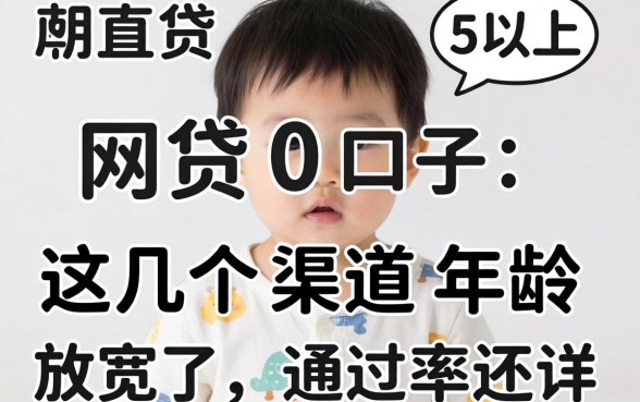 50岁以上的网贷口子：这几个渠道年龄放宽了，通过率还行