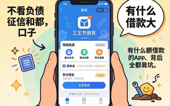 我试了所谓不看负债和征信的口子，发现有什么大额借款的app背后全是坑