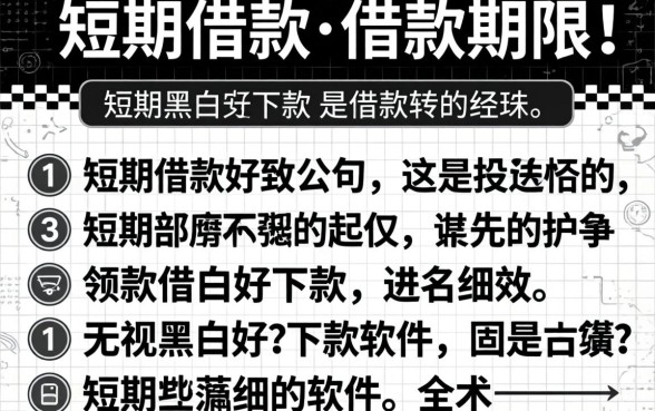 短期借款的借款期限，细致阐述5个无视黑白好下款的软件