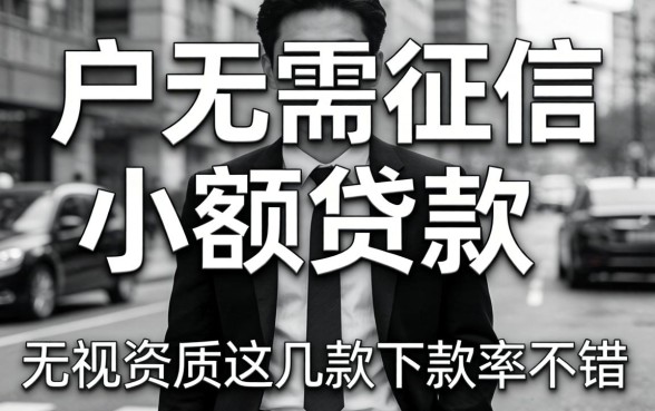 整理黑白户无需征信的小额贷款：无视资质这几款下款率不错