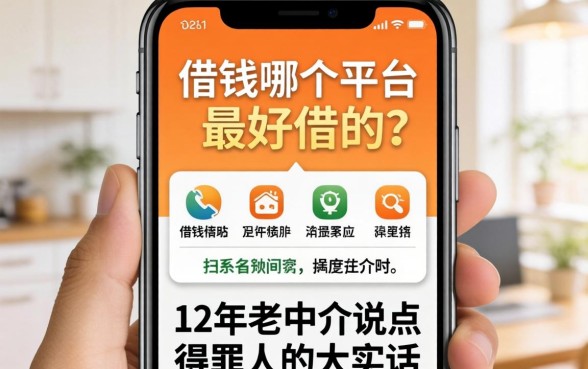 手机上借钱哪个平台最好借的?12年老中介说点得罪人的大实话