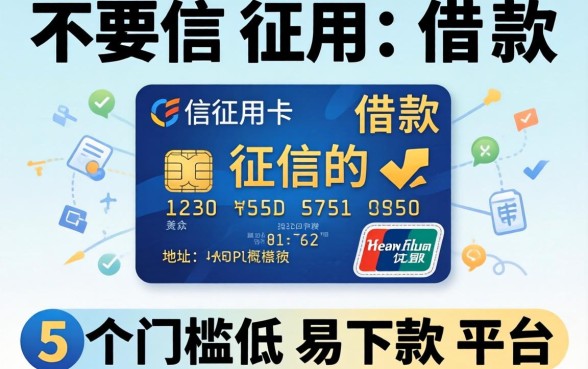 不要信用卡征信的借款，概览5个门槛低易下款平台