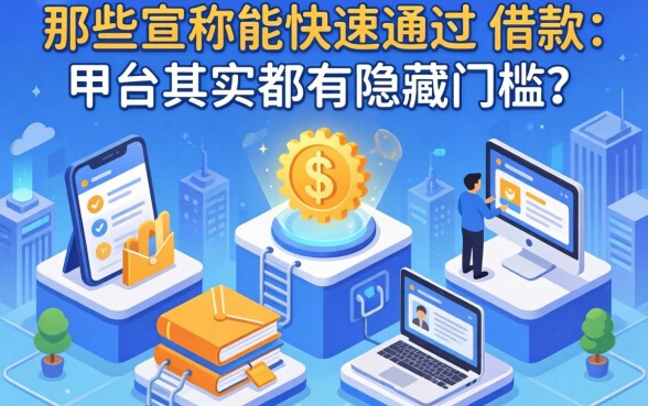 我实测了五个平台,发现那些宣称能快速通过的借款平台其实都有隐藏门槛