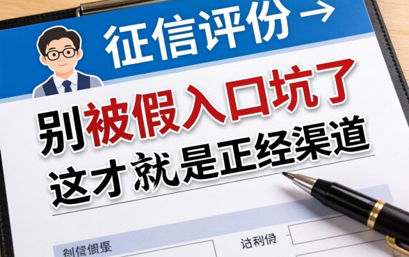 在哪可以看征信评分？别被假入口坑了，这才是正经渠道
