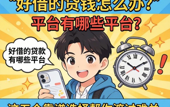 急需用钱怎么办？好借的贷款平台有哪些平台？这五个靠谱选择帮你渡过难关