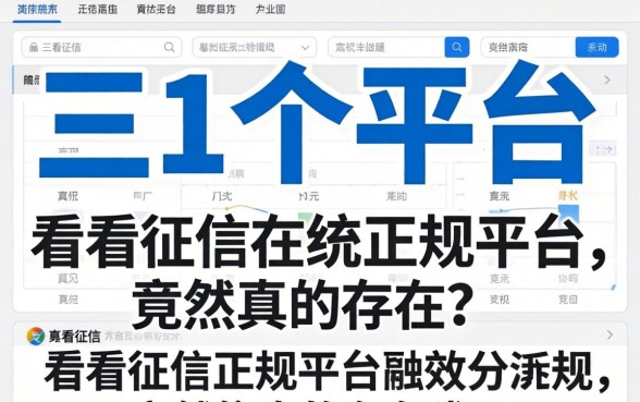 我翻了三十个平台，发现不看征信的正规平台竟然真的存在