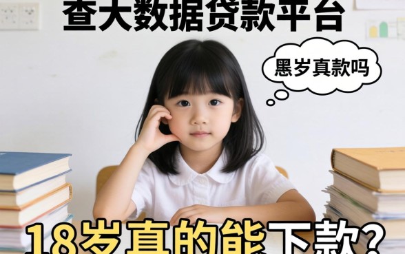 我试了那些不查大数据的贷款平台，18岁真的能下款吗