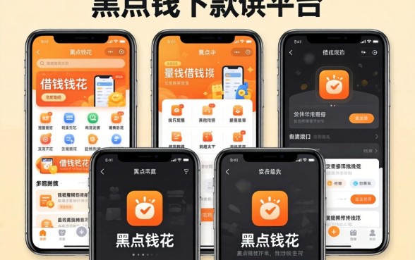 像提钱花的借钱软件，陈列五个黑户下款平台