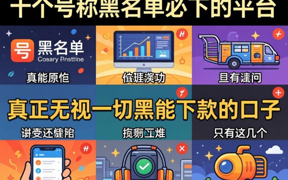 我试了十个号称黑名单必下的平台,发现真正无视一切黑能下款的口子只有这几个
