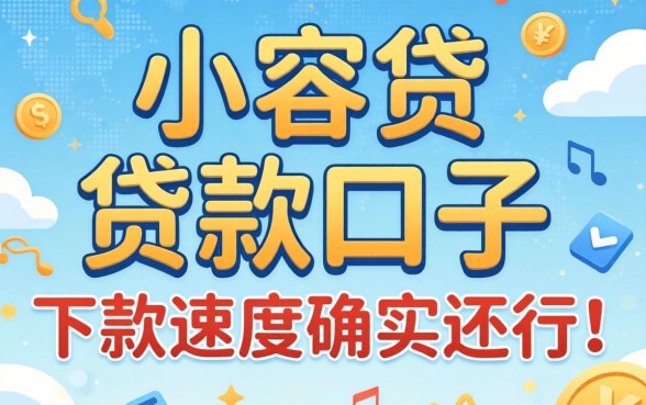 发现几个像小蓉贷的贷款口子，下款速度确实还行