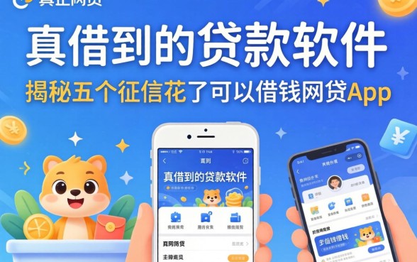 真正能借到的贷款软件，揭秘五个征信花了可以借钱的网贷app