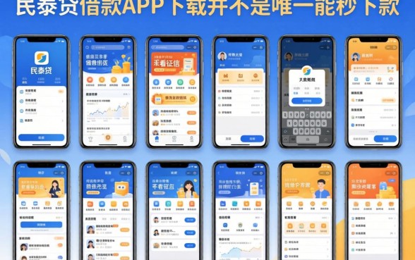 我试了十几款号称不看征信的软件，发现民泰贷借款app下载并不是唯一能秒下款的路子