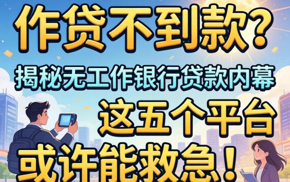 没有工作就贷不到款？揭秘无工作银行贷款的内幕，这五个平台或许能救急！