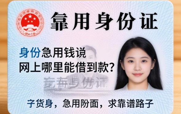 只有临时身份证急用钱，网上哪里能借到款？求靠谱路子！