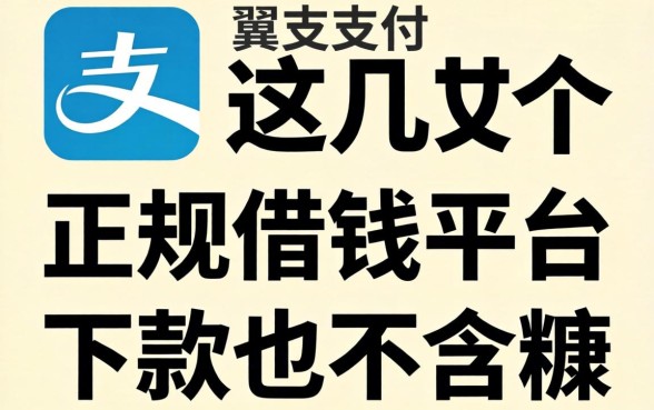 除了翼支付，这几个正规借钱平台下款也不含糊
