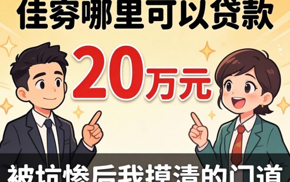 负债高哪里可以贷款20万元？被坑惨后我摸清的门道