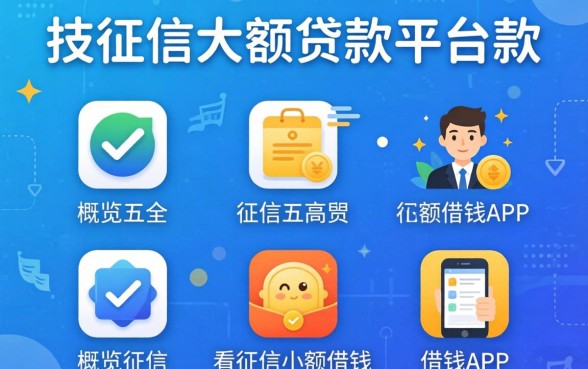 不上征信的大额贷款平台2026款，概览五个不看征信小额借钱的app