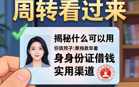 急需周转看过来：揭秘什么可以用身份证借钱的实用渠道