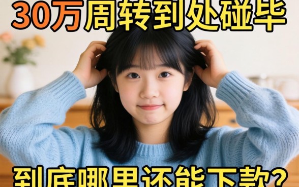 急需30万周转却到处碰壁，到底哪里还能下款？