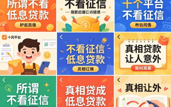 我试了十几个平台，发现所谓不看征信的低息贷款，真相让人意外