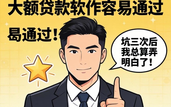 哪个大额贷款软件容易通过？被坑三次后我总算弄明白了