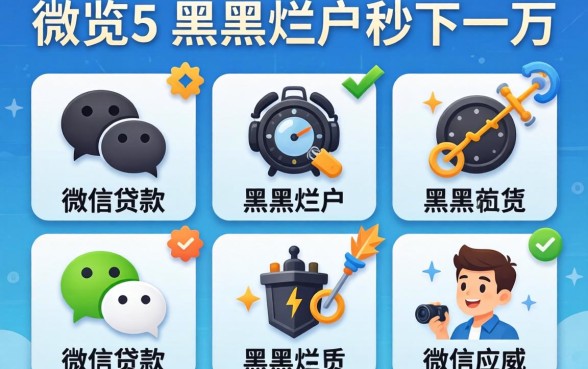 2026微信平台贷款,概览5个黑户烂户秒下一万