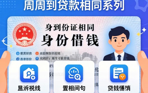 如何通过身份证借钱，整理五个周周到贷款相同系列的软件