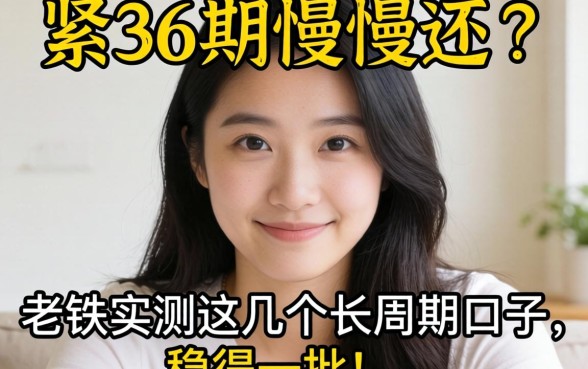 手头紧想分36期慢慢还？老铁实测这几个长周期口子，稳得一批！