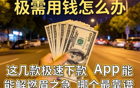深夜急需用钱怎么办？这几款极速下款的app能解燃眉之急吗？哪个最靠谱？