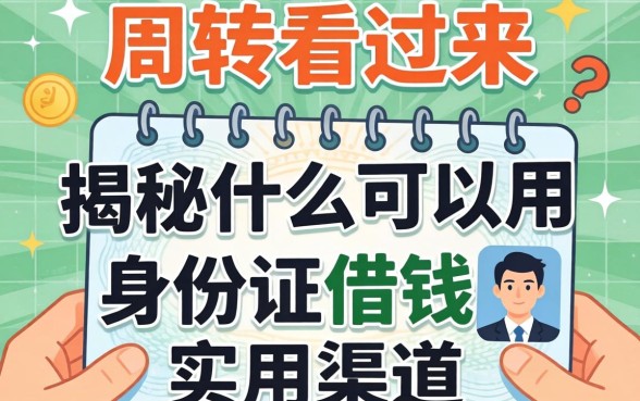 急需周转看过来：揭秘什么可以用身份证借钱的实用渠道