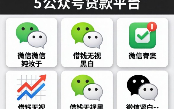 微信公众号的贷款平台，详细阐述5个借钱无视黑白100%秒下口子