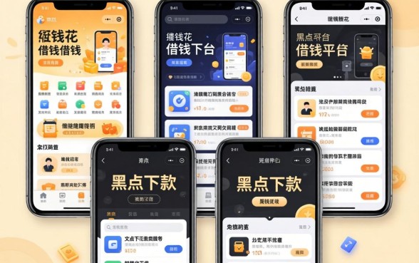 像提钱花的借钱软件，陈列五个黑户下款平台