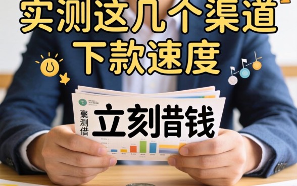 有什么办法可以立刻借到钱？实测这几个渠道下款速度还行