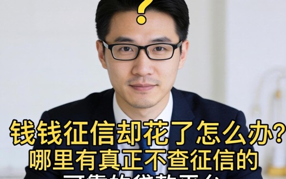 急需用钱征信却花了怎么办?哪里有真正不查征信的可靠的贷款平台?