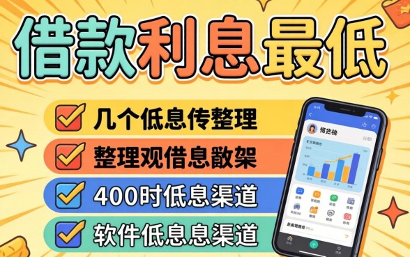 什么软件可以借款利息最低？整理了几个低息渠道分享
