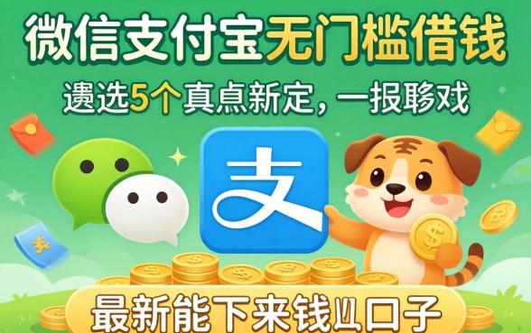 微信支付宝无门槛借钱，遴选5个最新能下来钱的口子