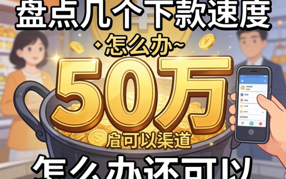 急需用钱50万怎么办？盘点几个下款速度还可以的渠道