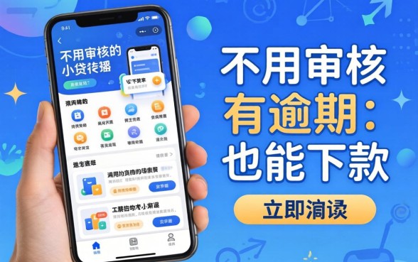 揭秘几款不用审核的小贷软件，有逾期也能下款