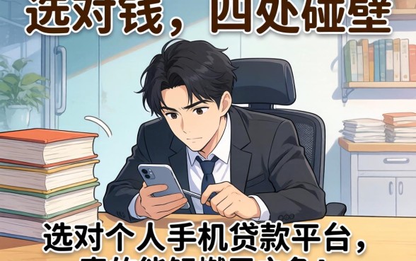 急需用钱却四处碰壁？选对个人手机贷款平台，真的能解燃眉之急吗？